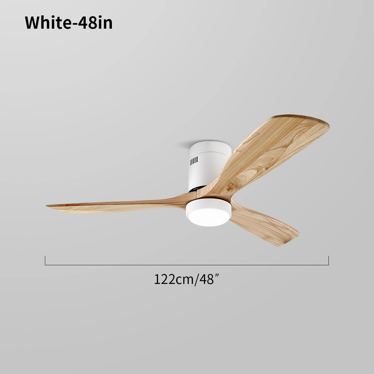 Antizer Mid-century Modern Hugger Ceiling Fan Lamp