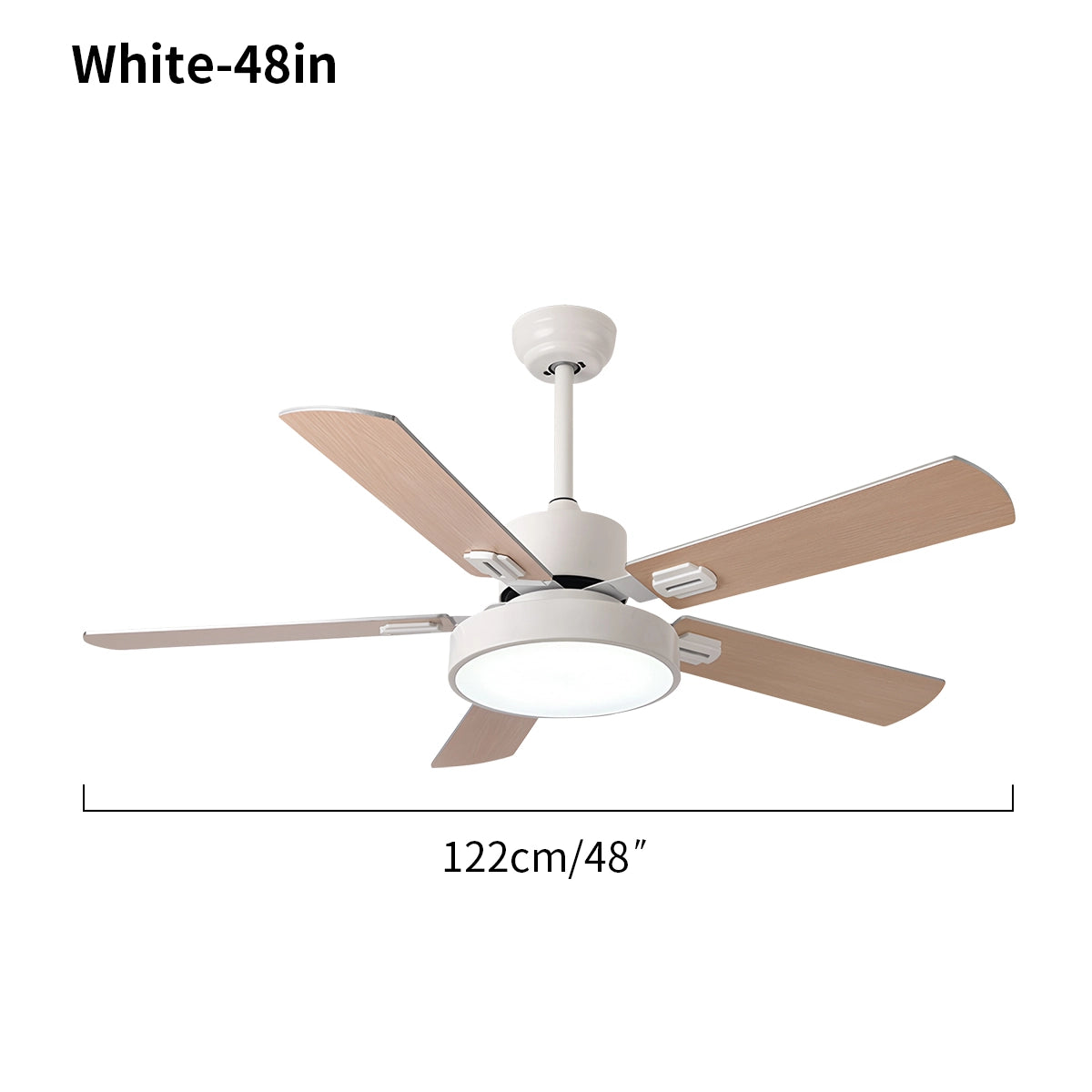 Antizer 5 Blade Vintage Ceiling Fan Light for Living Room