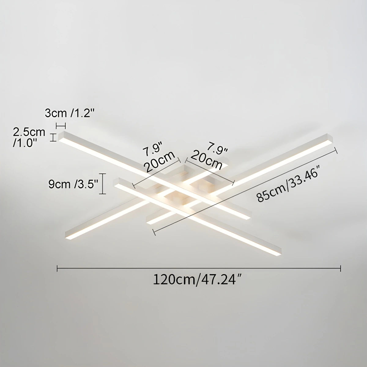 Antizer Modern LED Minimalist Line Ceiling Light