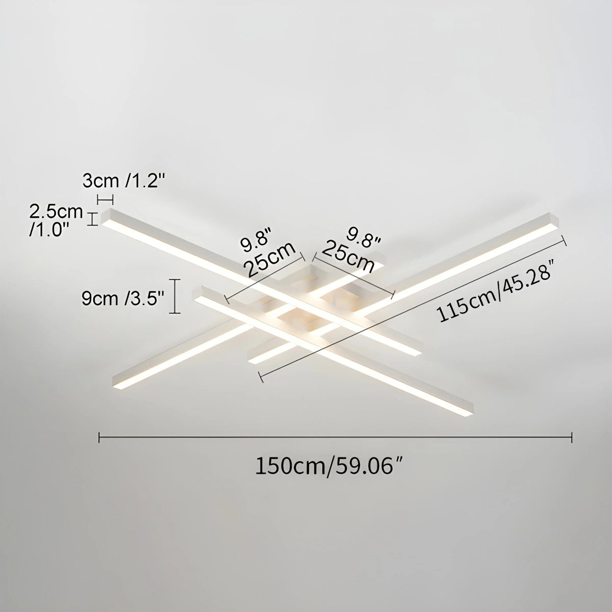 Antizer Modern LED Minimalist Line Ceiling Light