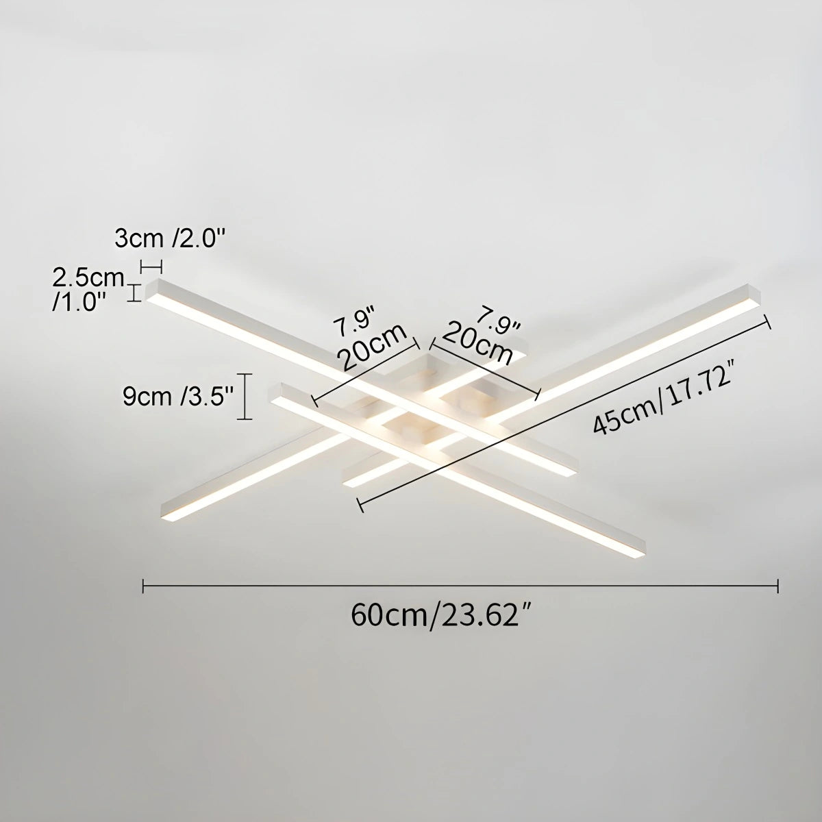 Antizer Modern LED Minimalist Line Ceiling Light