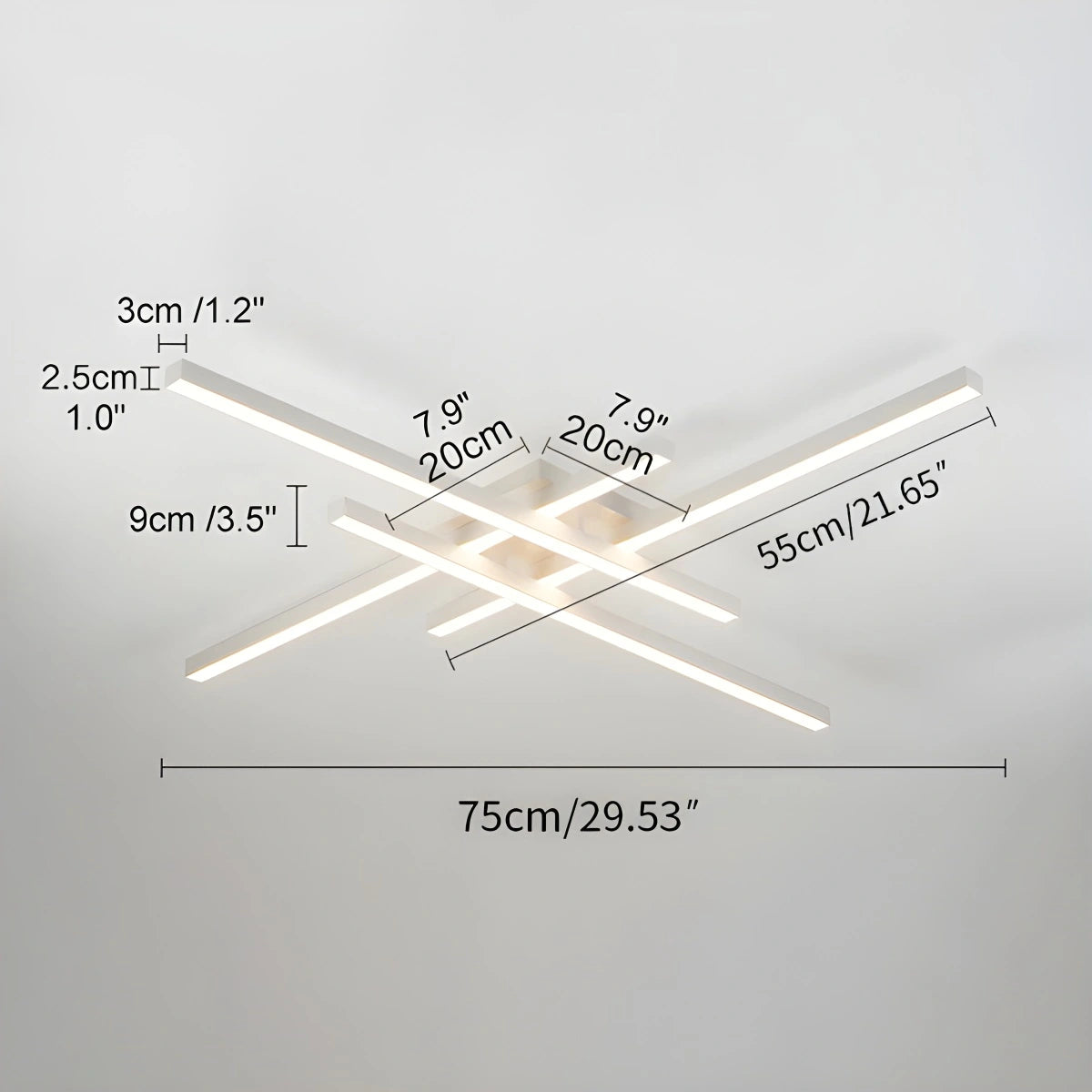Antizer Modern LED Minimalist Line Ceiling Light