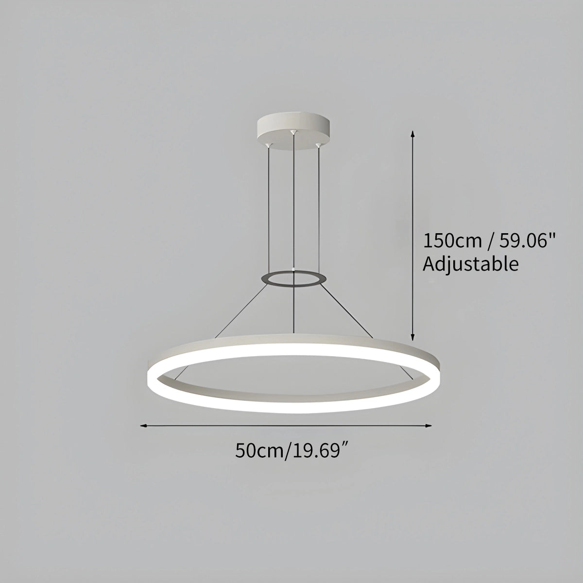 Antizer Circular Led Pendant Light for Living Room Kitchen