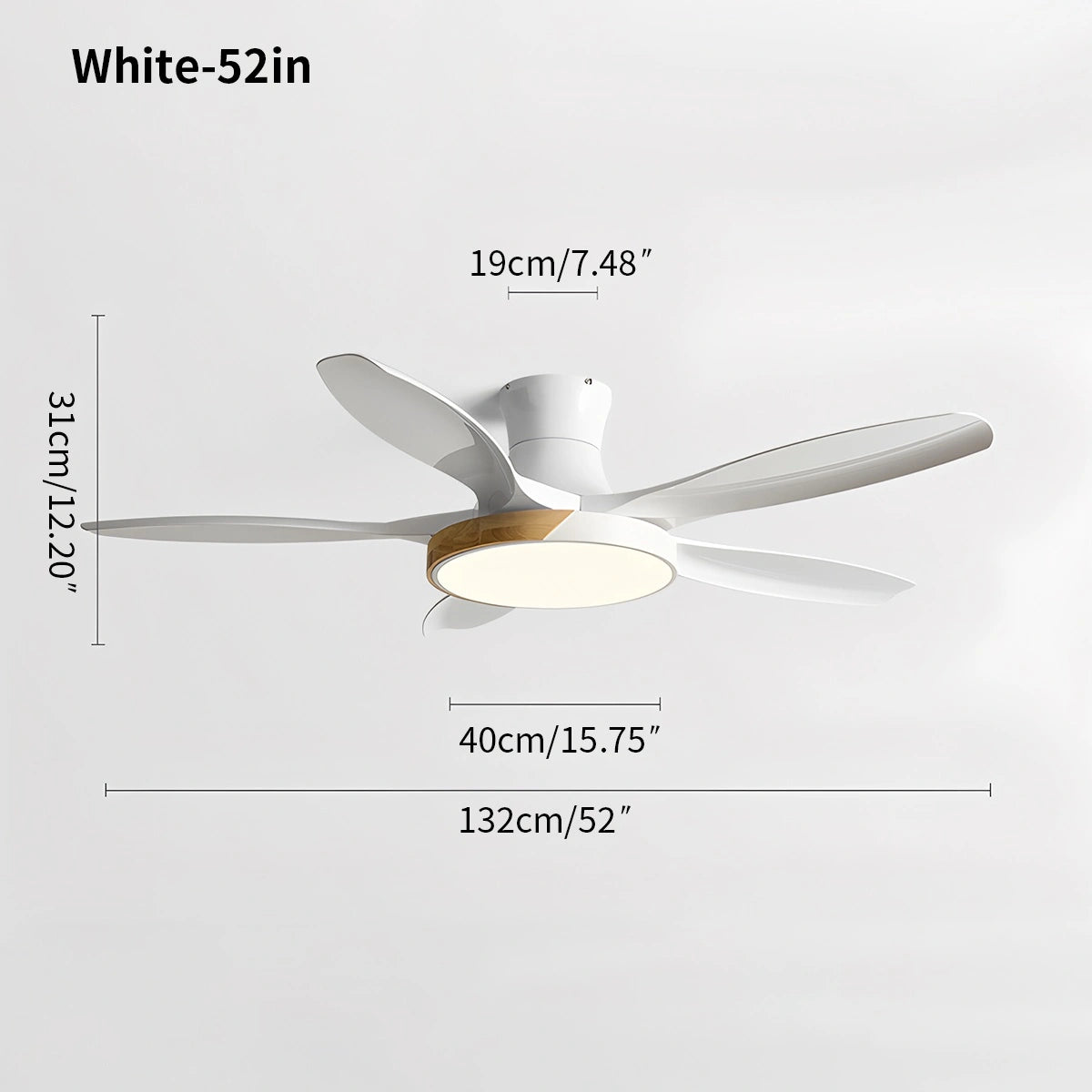 Antizer Nordic 5-Blade LED Ceiling Fan Light