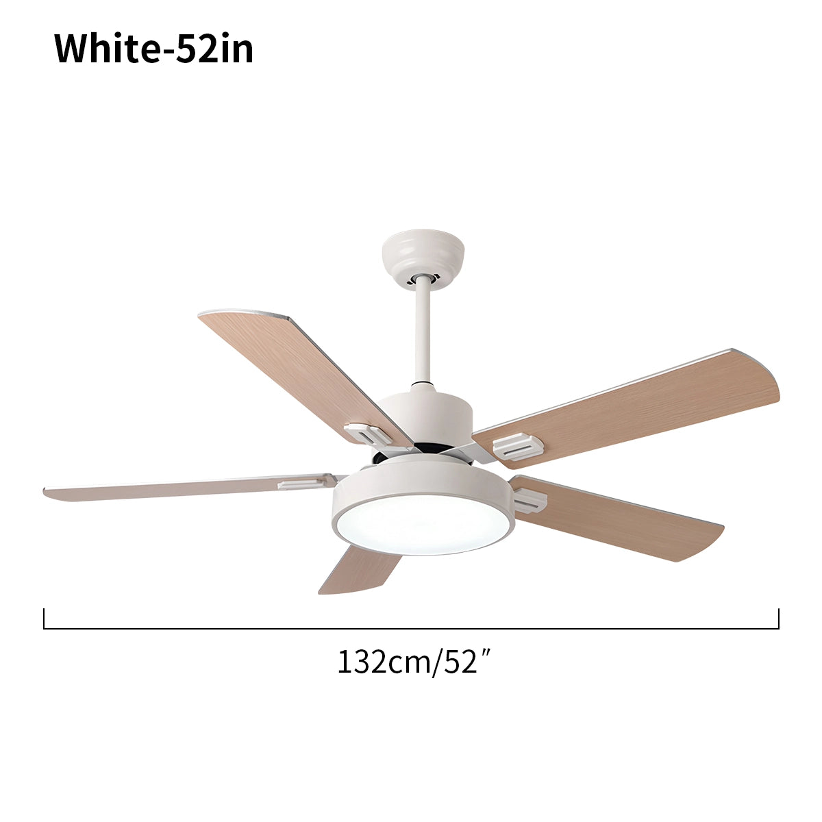 Antizer 5 Blade Vintage Ceiling Fan Light for Living Room