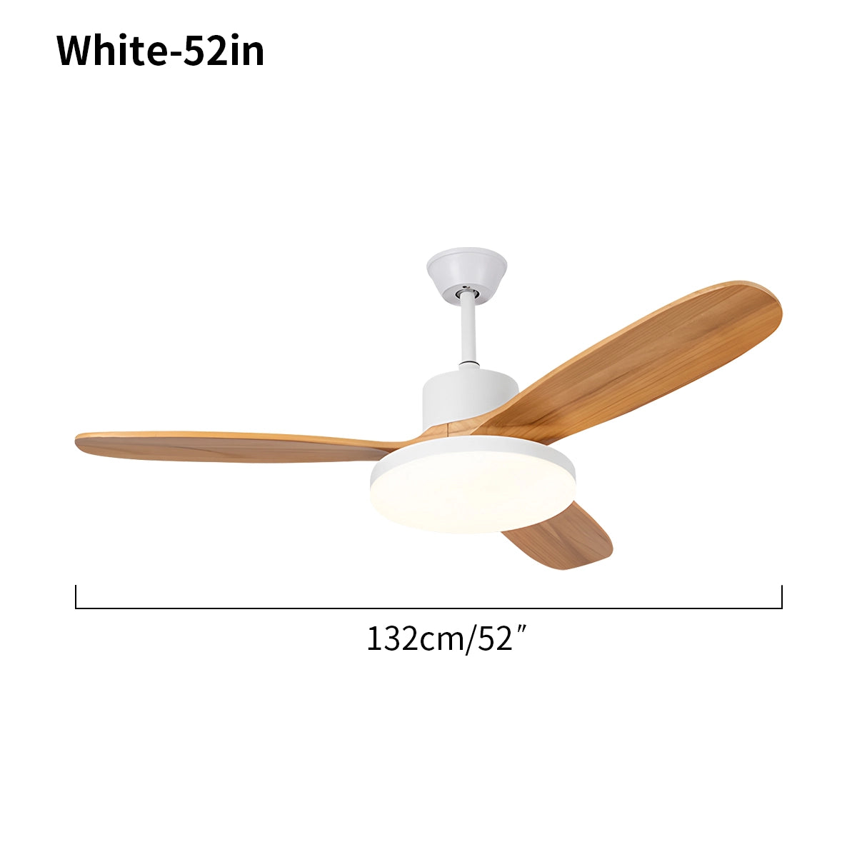 Antizer 3 Wood Blade Ceiling Fan with Light