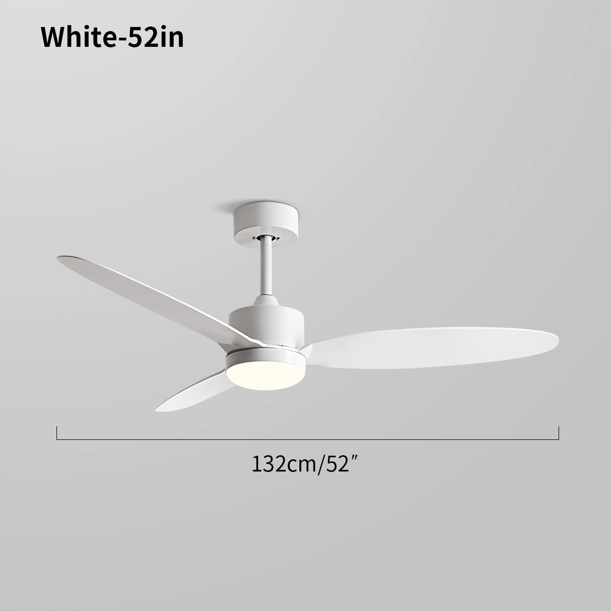 Antizer 3-Blade Ceiling Fan With Light for Bedroom