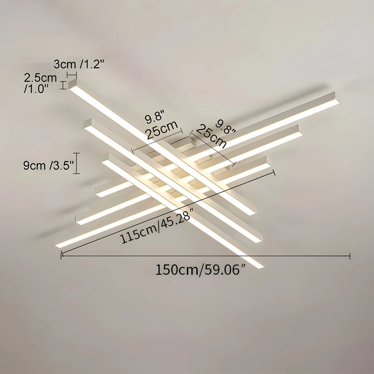 Antizer Modern LED Minimalist Line Ceiling Light