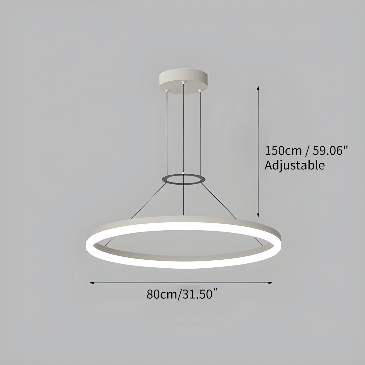 Antizer Circular Led Pendant Light for Living Room Kitchen