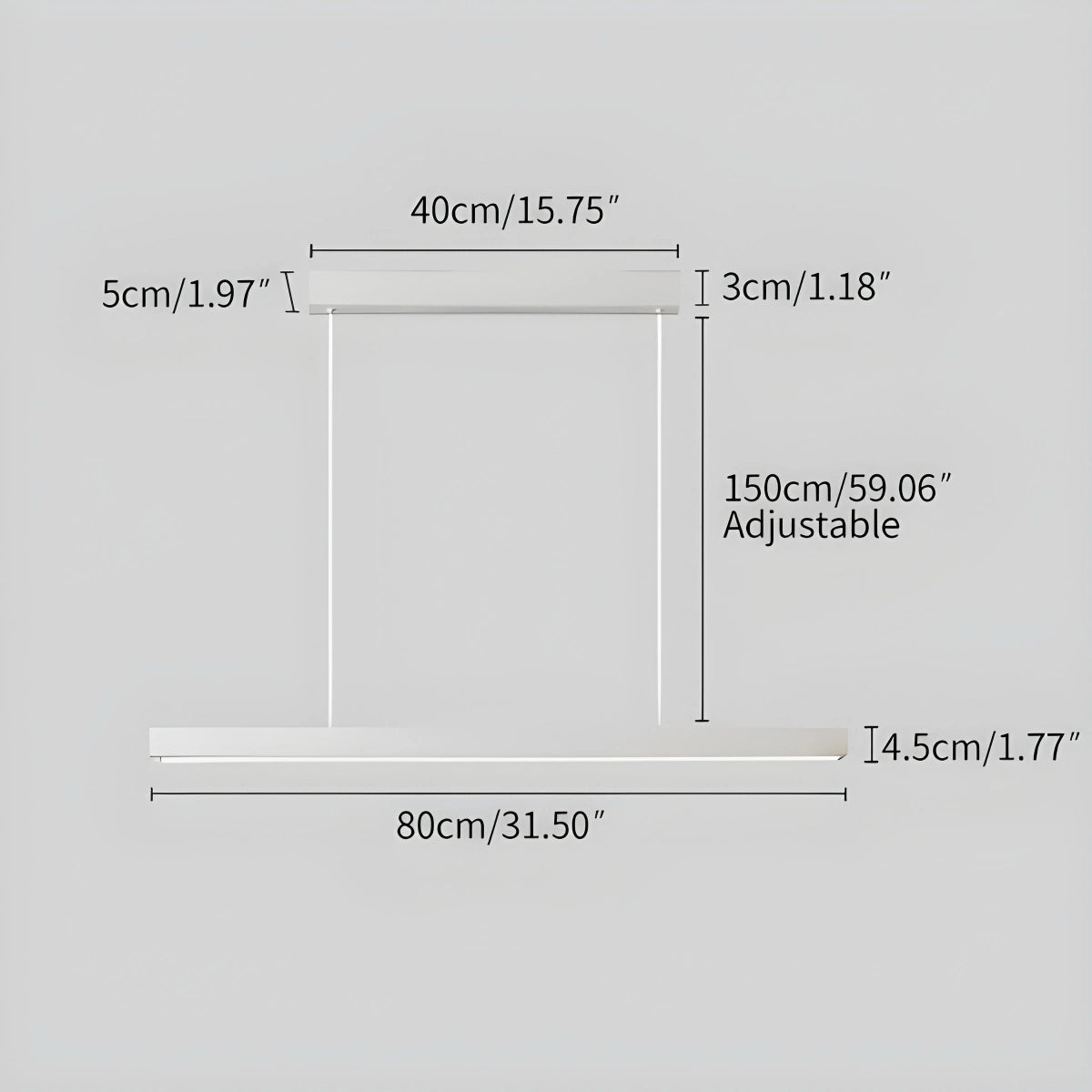 Antizer Modern Linear Pendant Light  for Kitchen Island