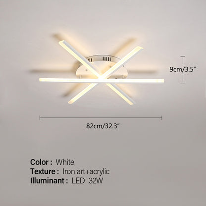 Antizer LED Strip Fan-Shaped Ceiling Lamp