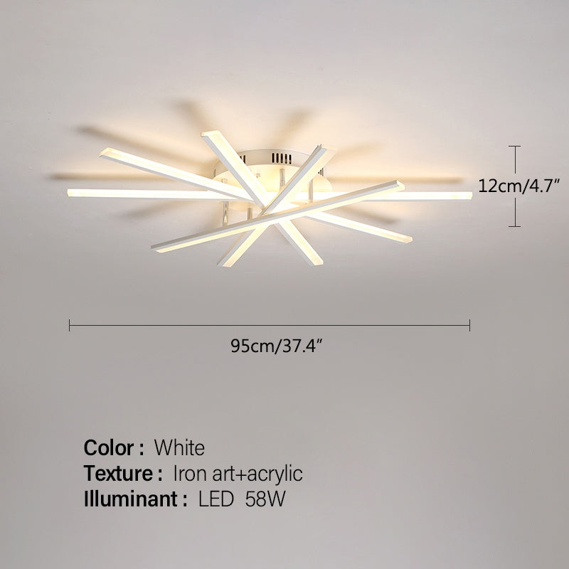 Antizer LED Strip Fan-Shaped Ceiling Lamp