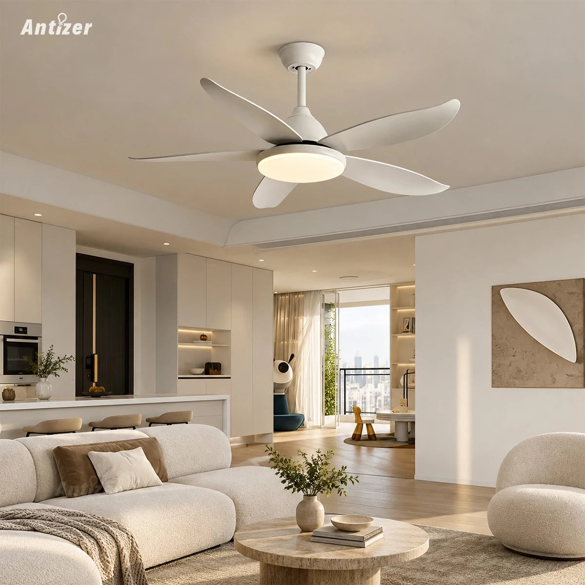 Antizer 5 Blade Contemporary Ceiling Fan Lamp