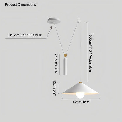 Antizer Cone Counterweight Pulley Swag Pendant Lamp