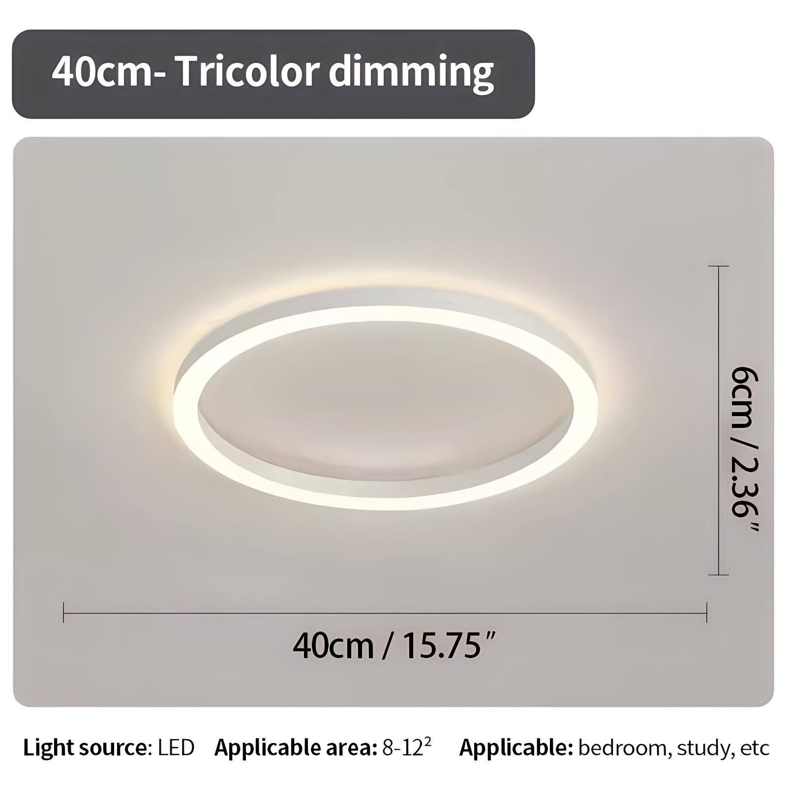 Antizer Nordic Circular LED Ceiling Lamp for Bedroom