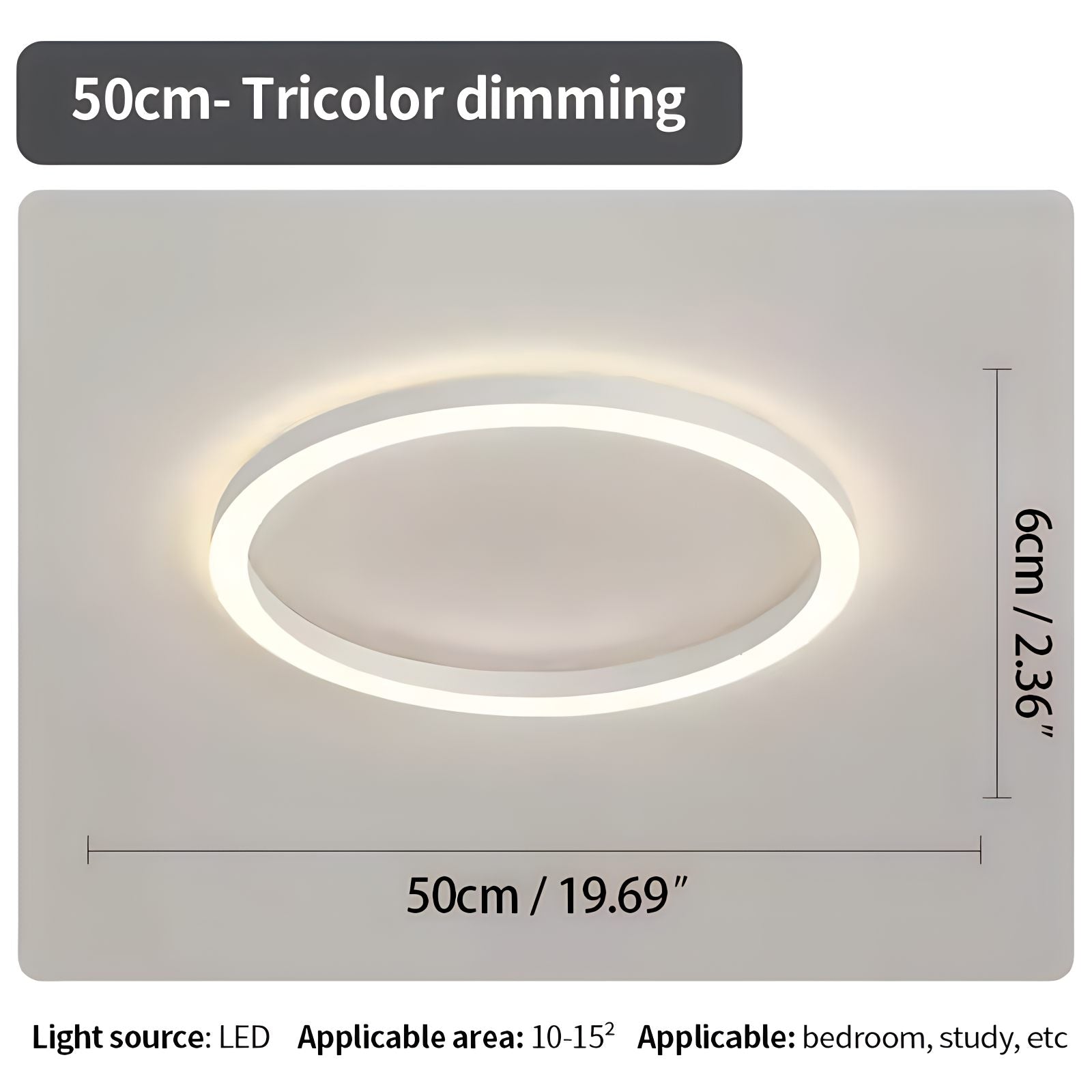 Antizer Nordic Circular LED Ceiling Lamp for Bedroom