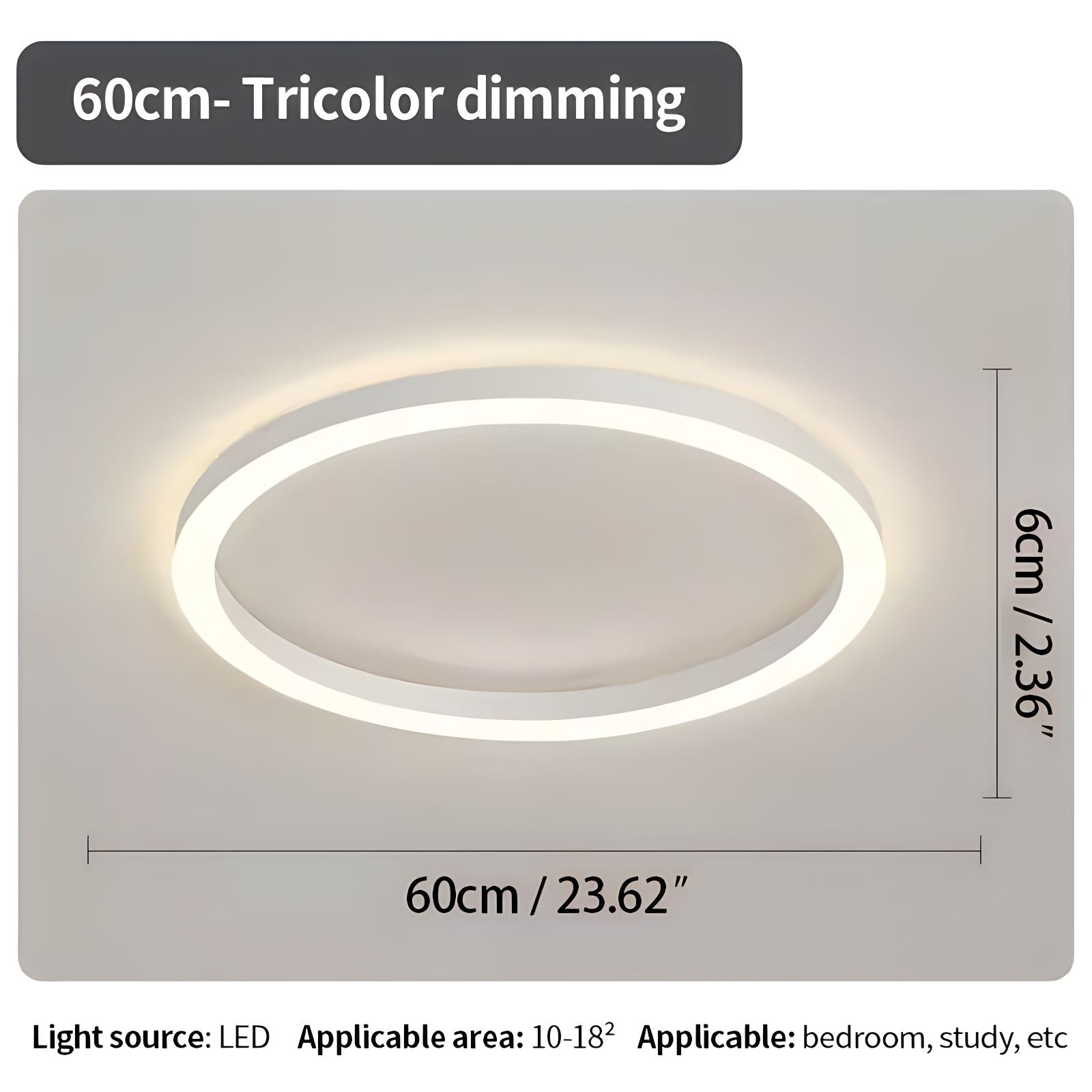 Antizer Nordic Circular LED Ceiling Lamp for Bedroom