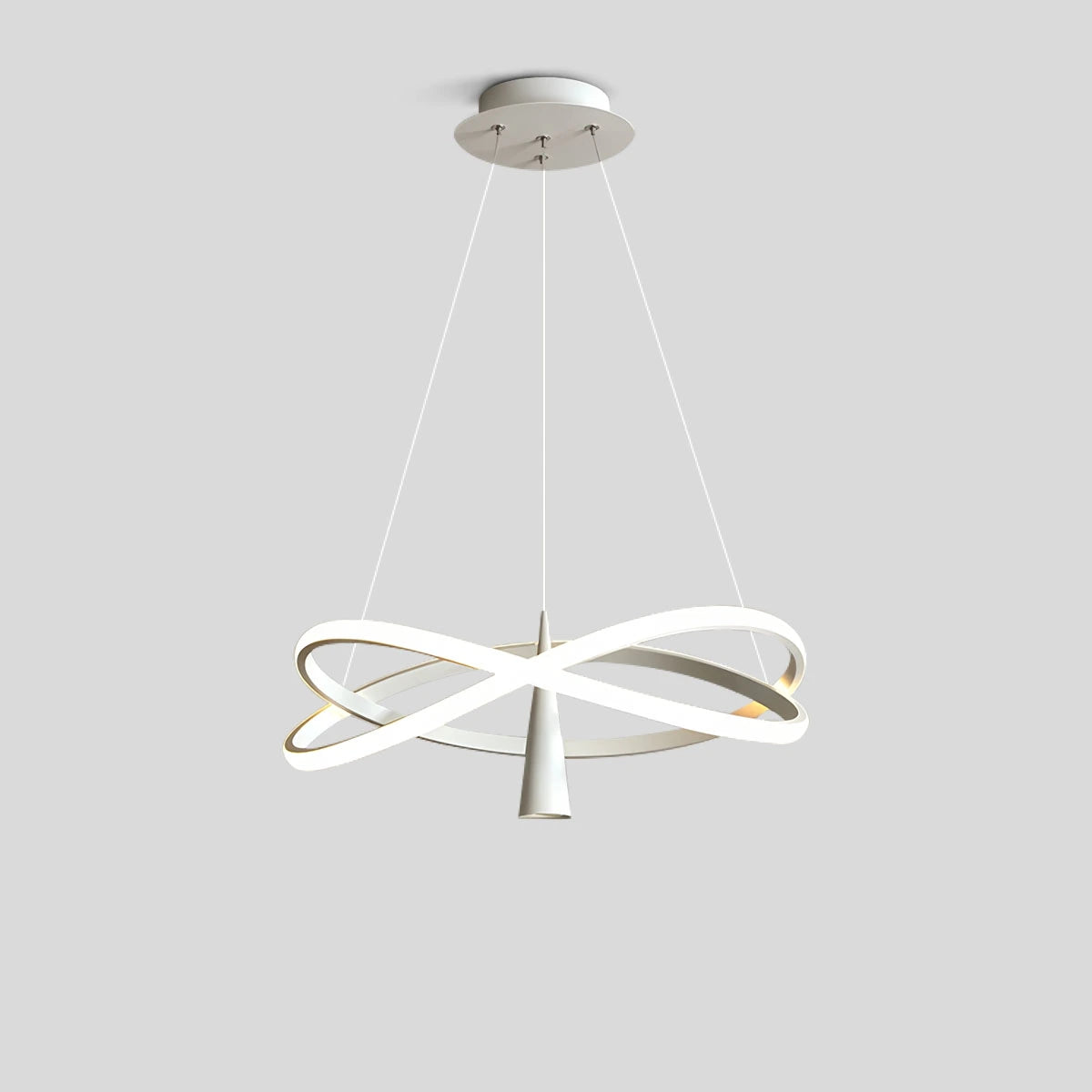 Acrylic Layered Wrap Ring Chandelier