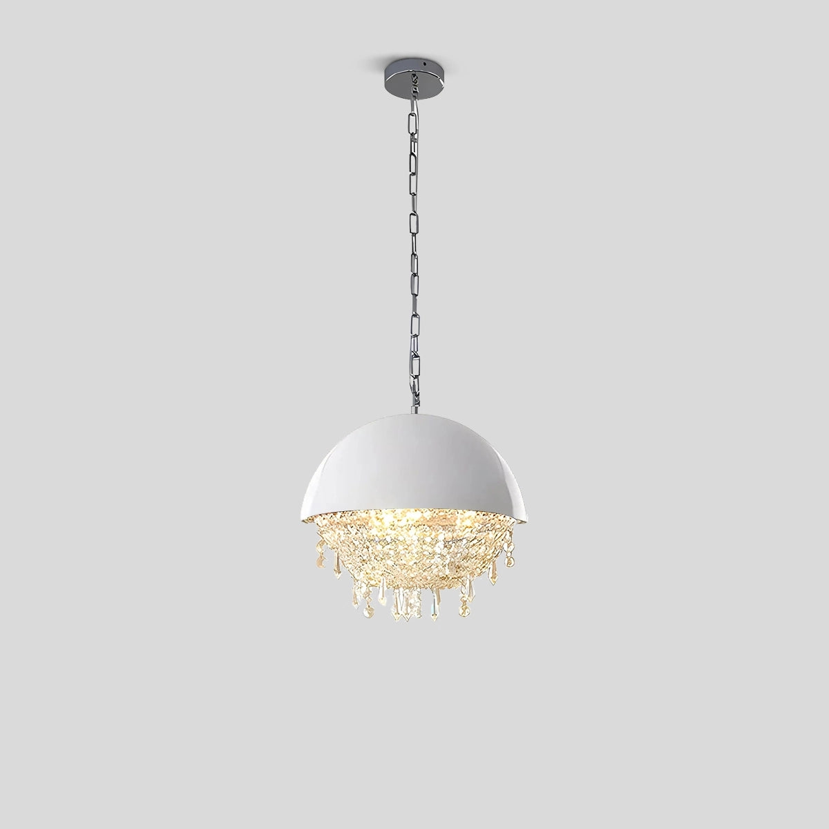 Antizer Spherical Crystal Chandelier Globe Pendant Light