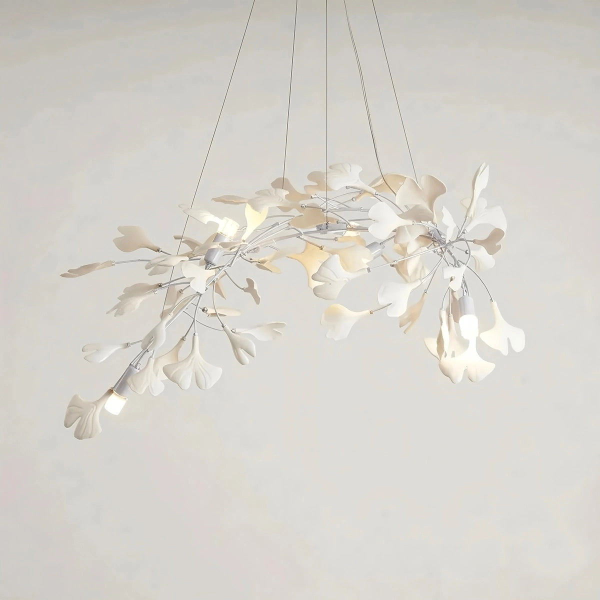 Antizer Ginkgo Chandelier D for Dining Room White