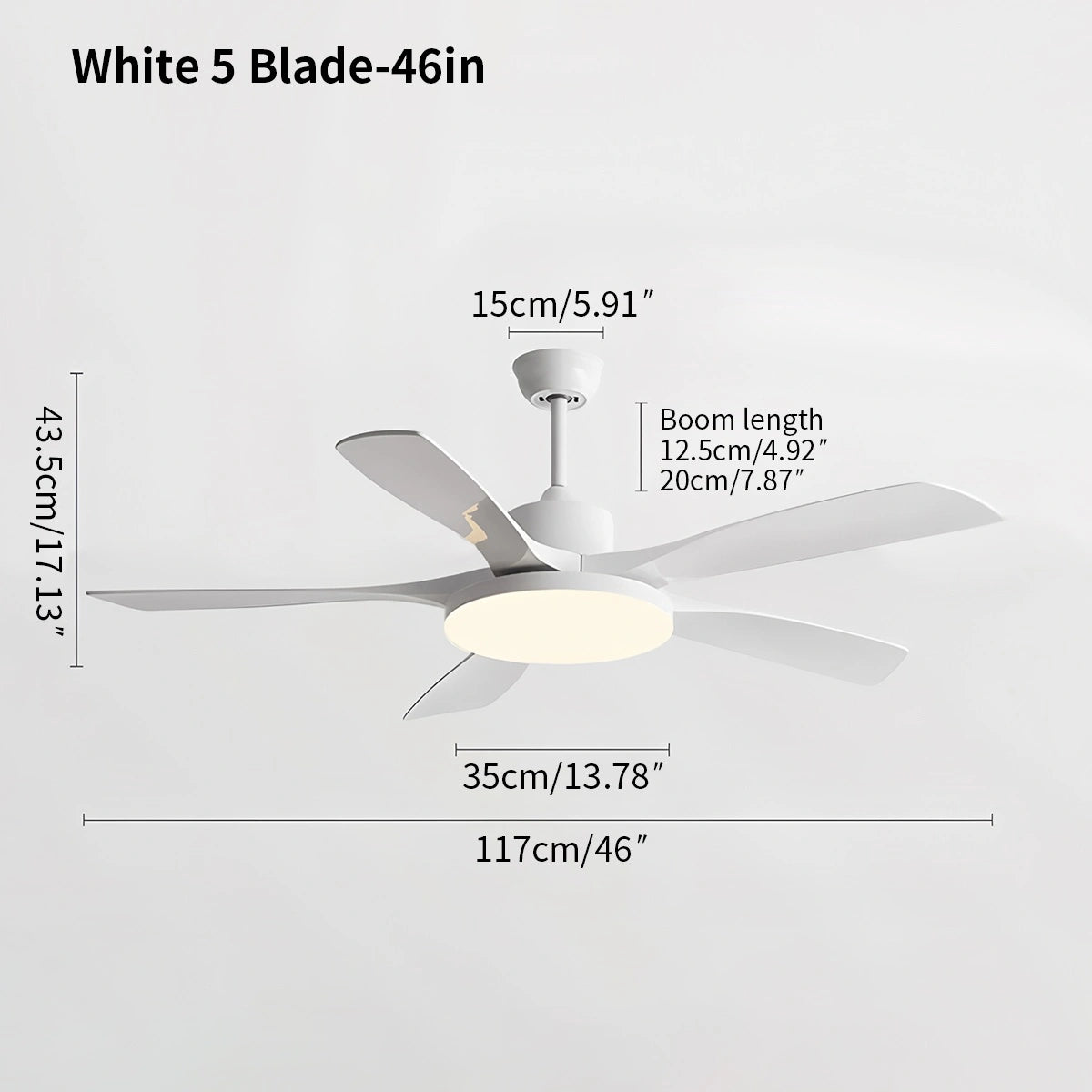 Antizer Living Room 6-Leaf Ceiling Fan Light