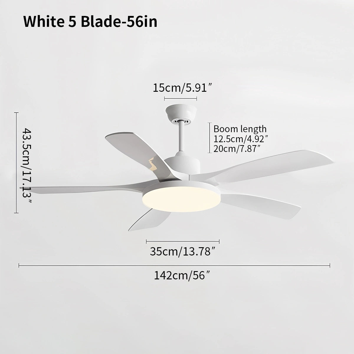 Antizer Living Room 6-Leaf Ceiling Fan Light