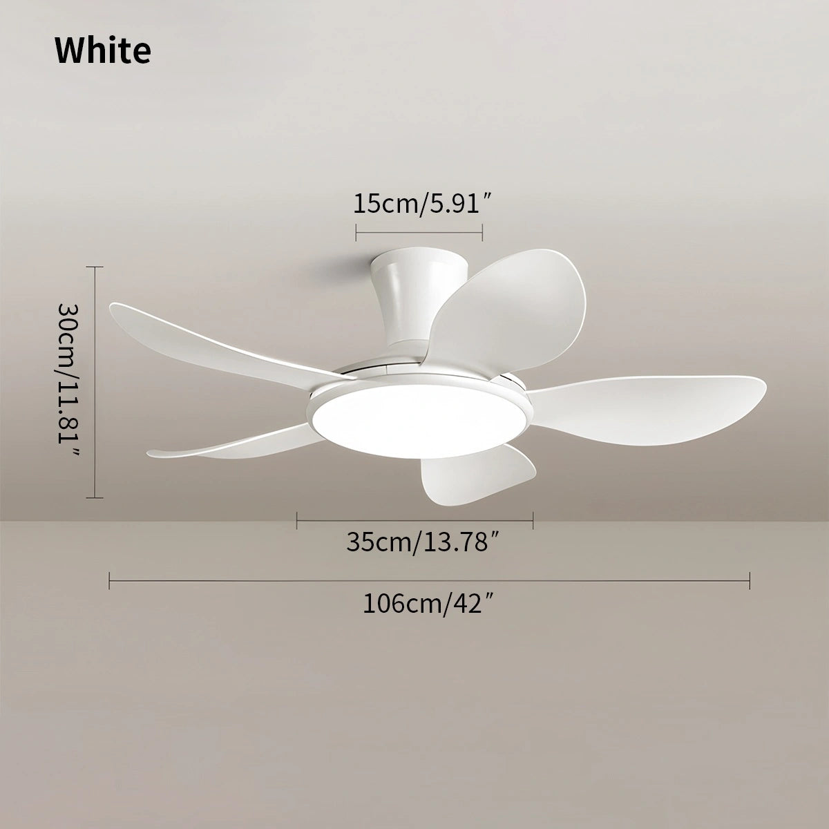 Antizer Silent Remote Control LED Ceiling Fan Light
