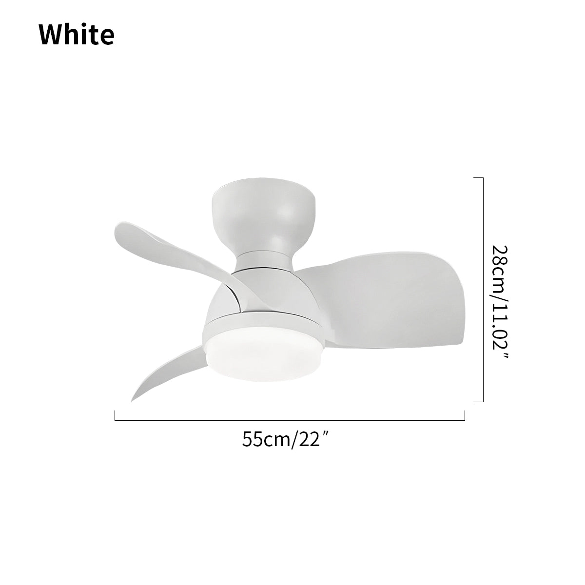 Antizer Small Flush Mount Ceiling Fan with Light