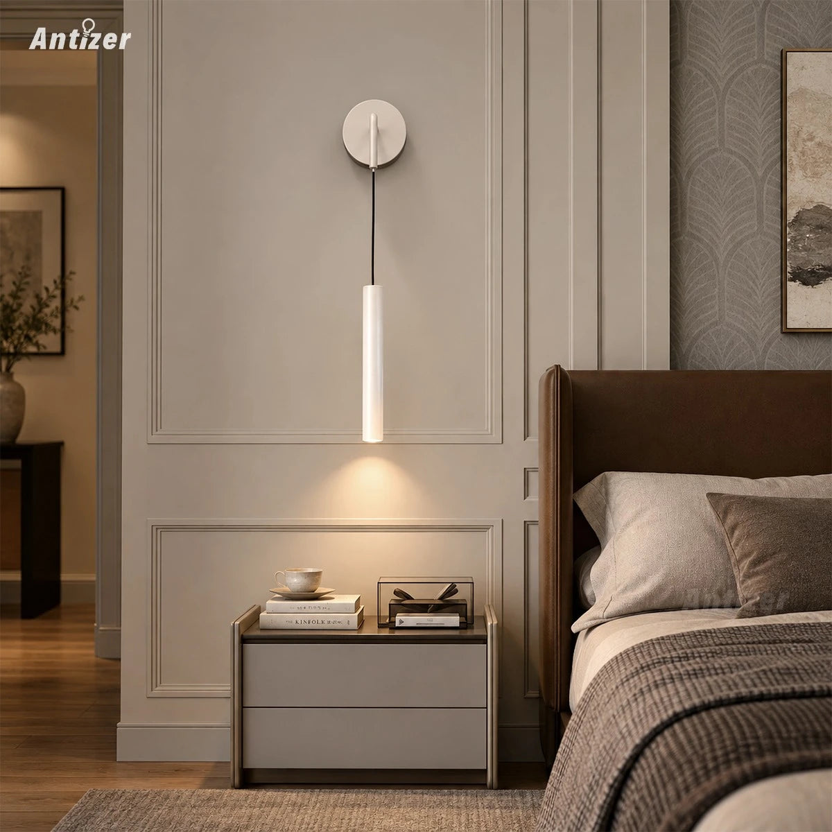 Antizer Aplique y Foco Nórdico Minimalista para Dormitorio