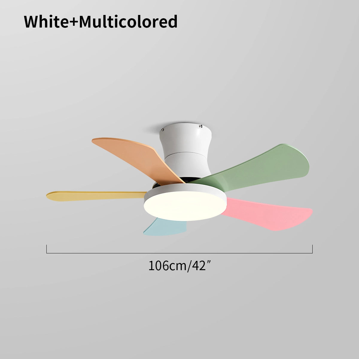 Antizer Scandi Low Profile Ceiling Fan with Light