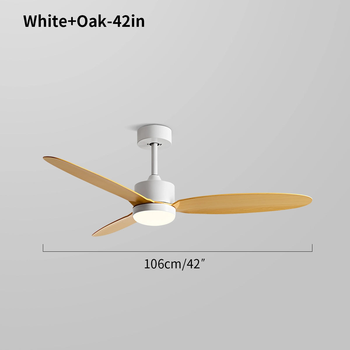 Antizer 3-Blade Ceiling Fan With Light for Bedroom