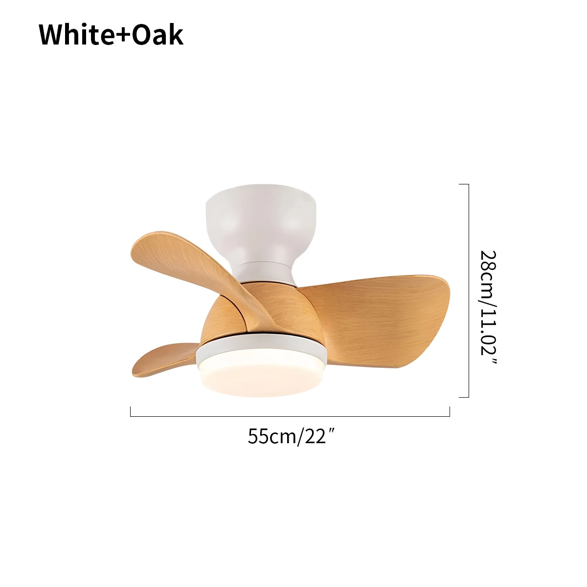 Antizer Small Flush Mount Ceiling Fan with Light