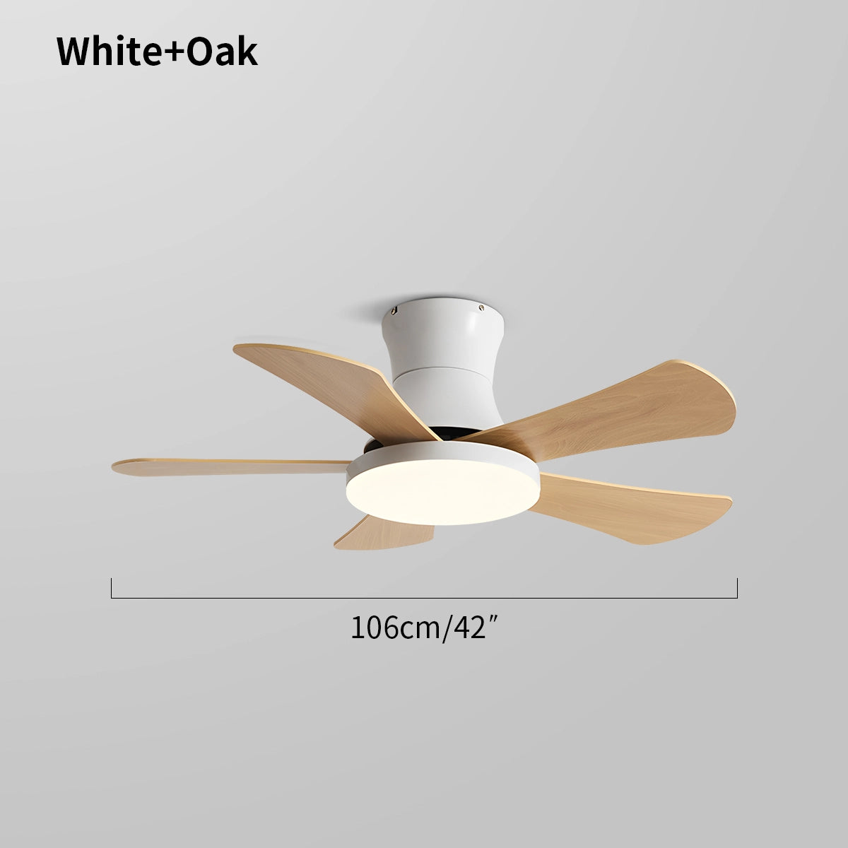 Antizer Scandi Low Profile Ceiling Fan with Light
