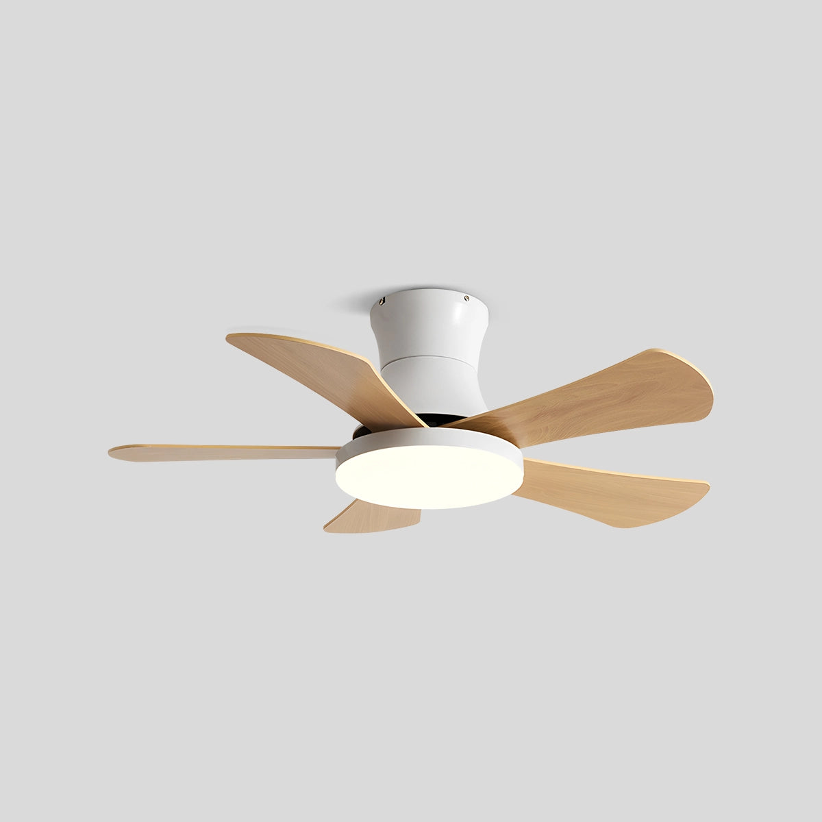 Antizer Scandi Low Profile Ceiling Fan with Light