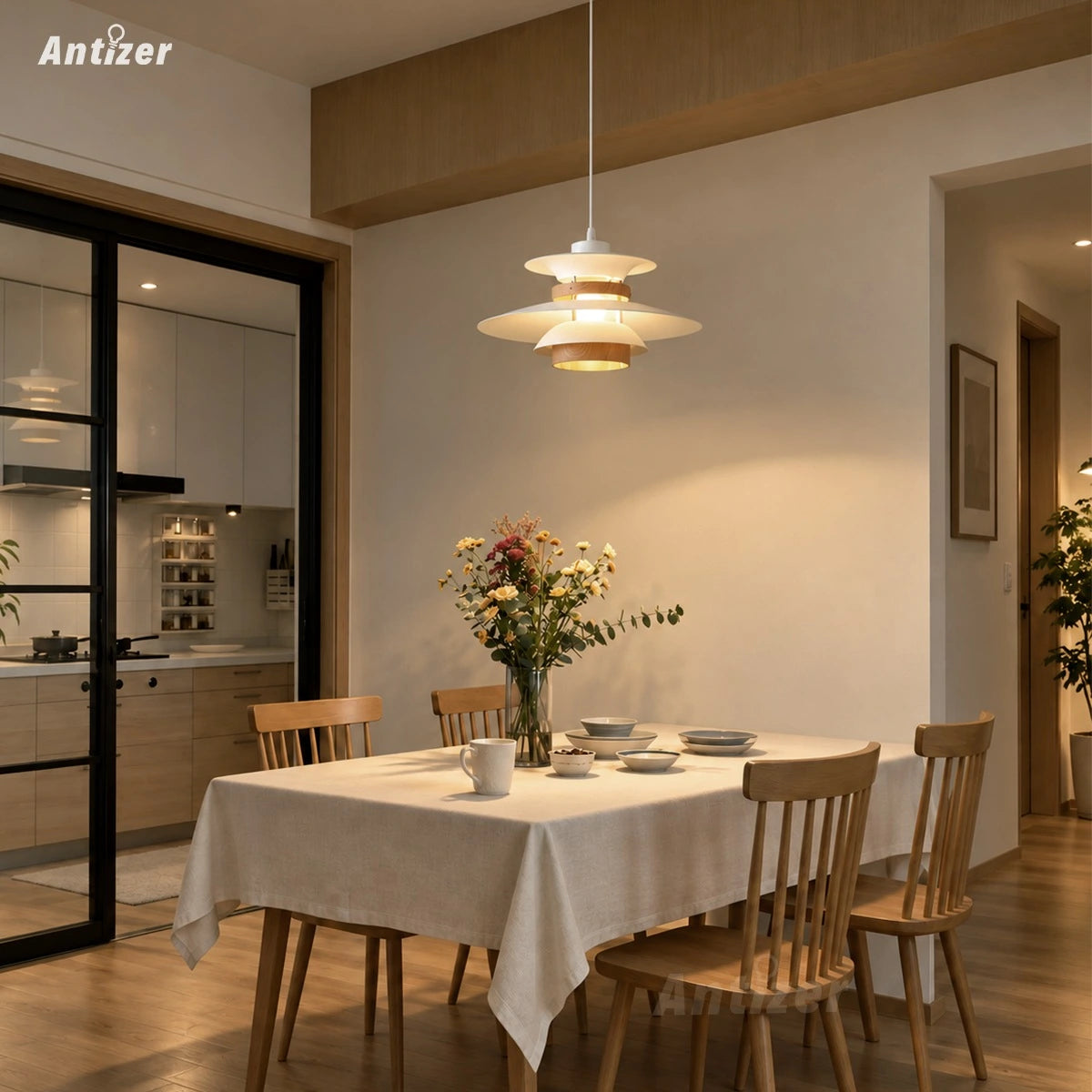 Lámpara colgante Antizer Mercero UFO para cocina o comedor