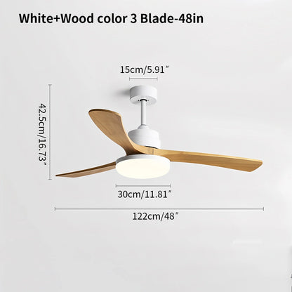 Antizer High Wind Solid Wood Ceiling Fan Light