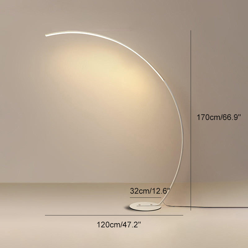 Crescent Arc LED Floor Lamp