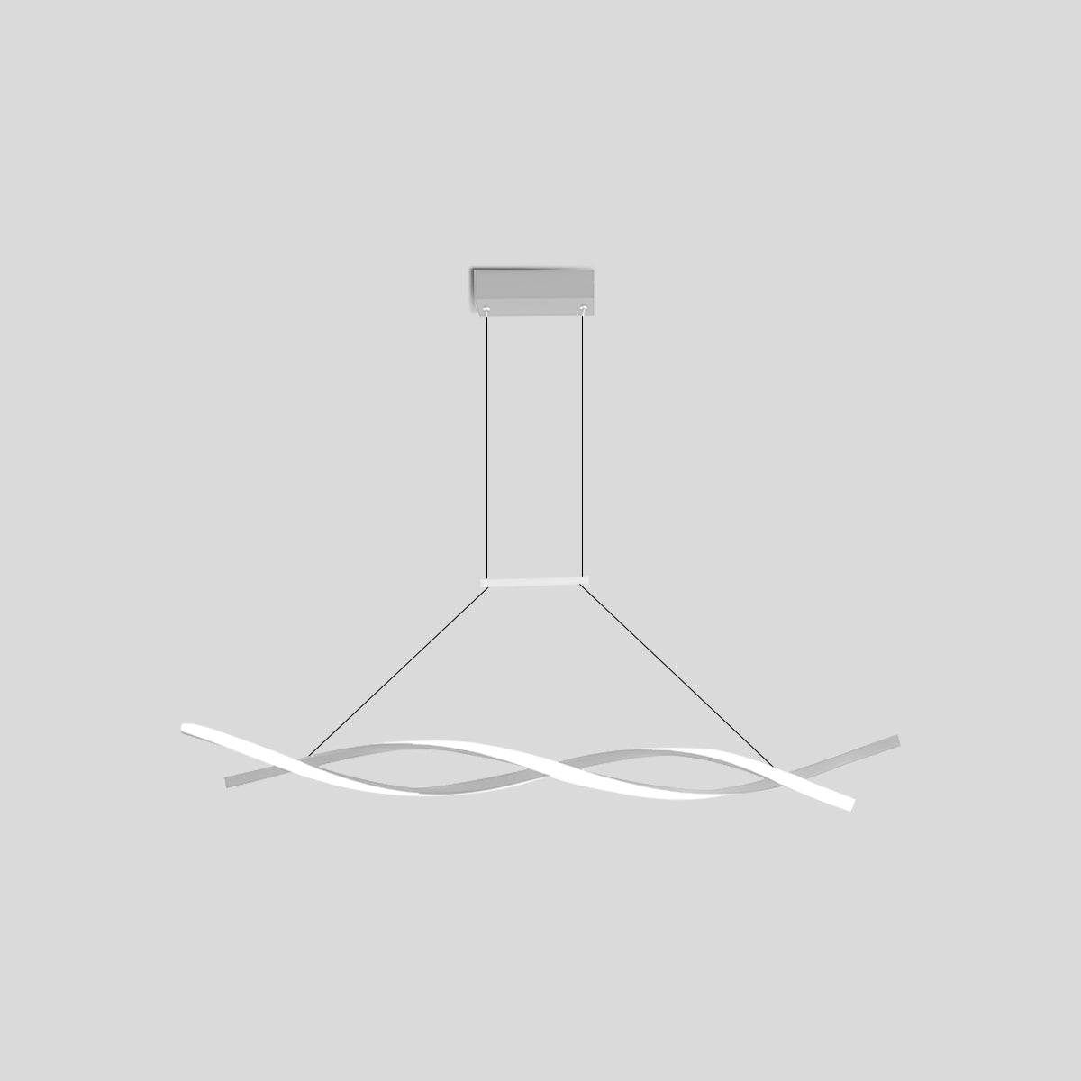 Antizer LED Linear Wave Chandelier for Dining Room