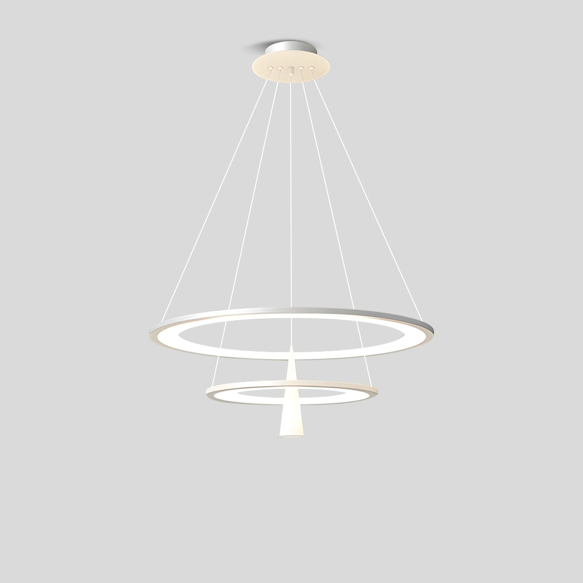 Acrylic Double Layer Pendant Light for Living Room