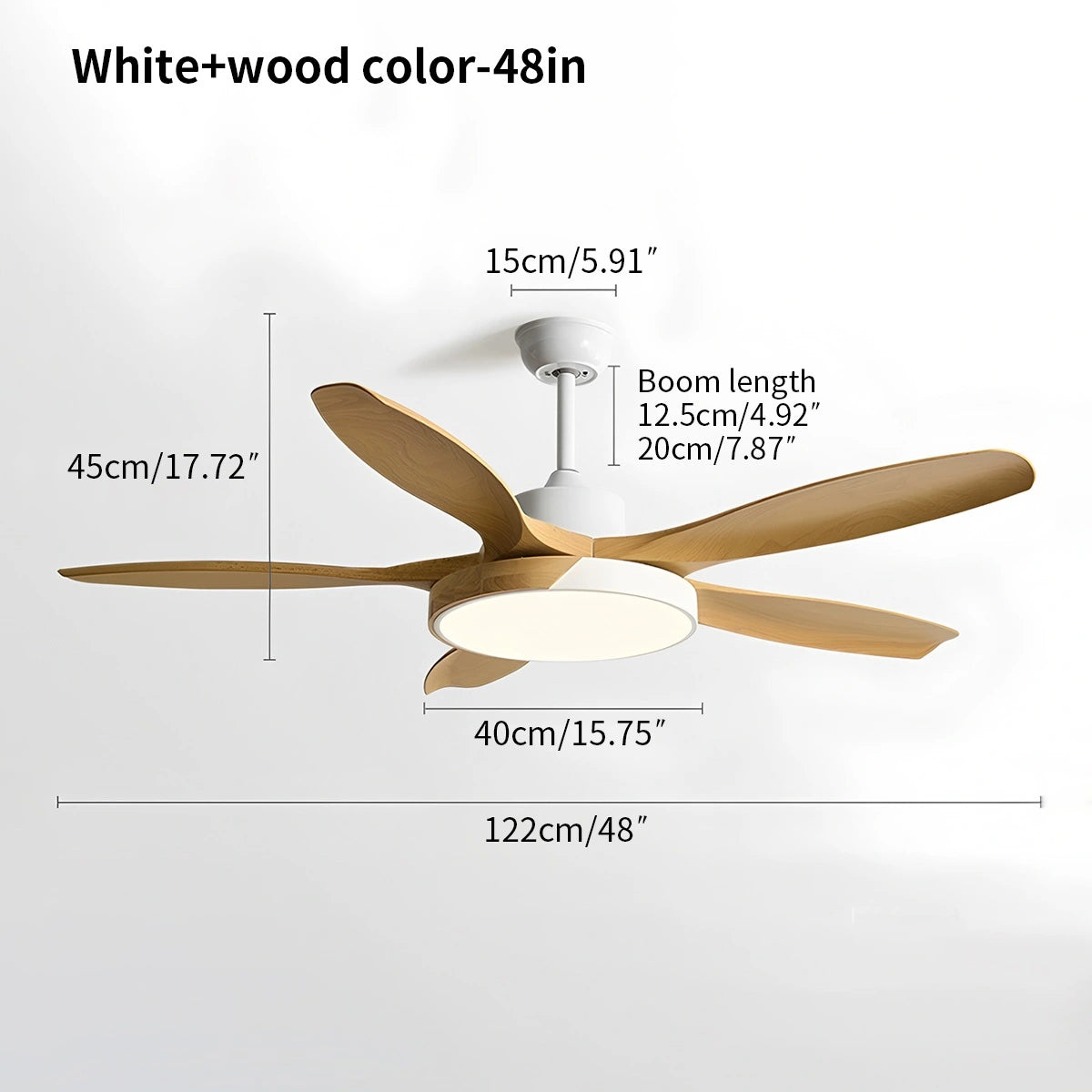 Antizer Nordic Living Room Ceiling Fan with Light