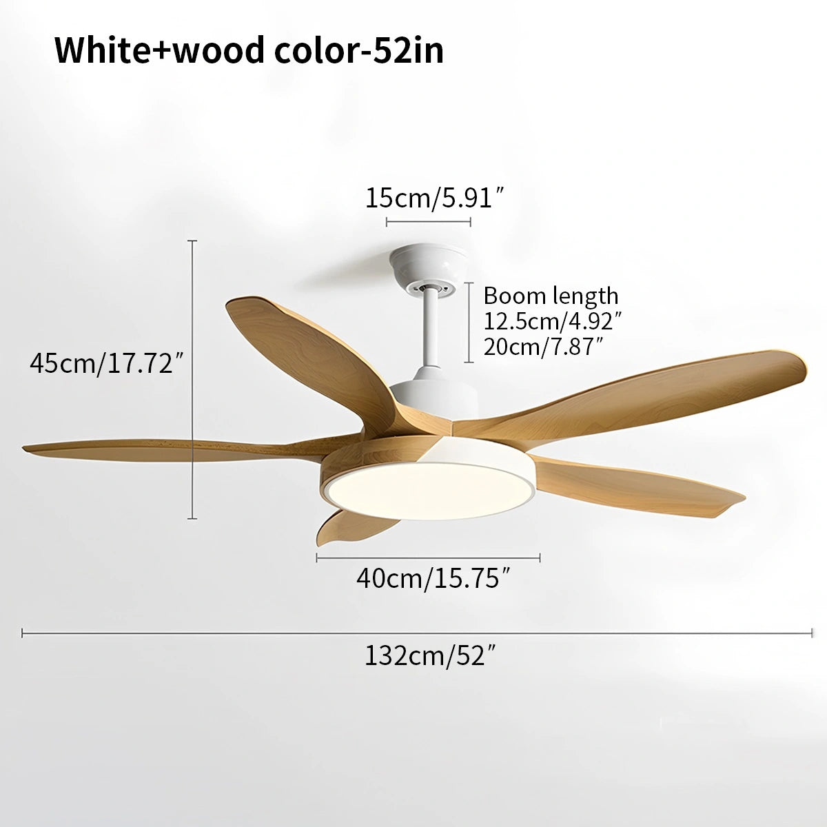Antizer Nordic Living Room Ceiling Fan with Light
