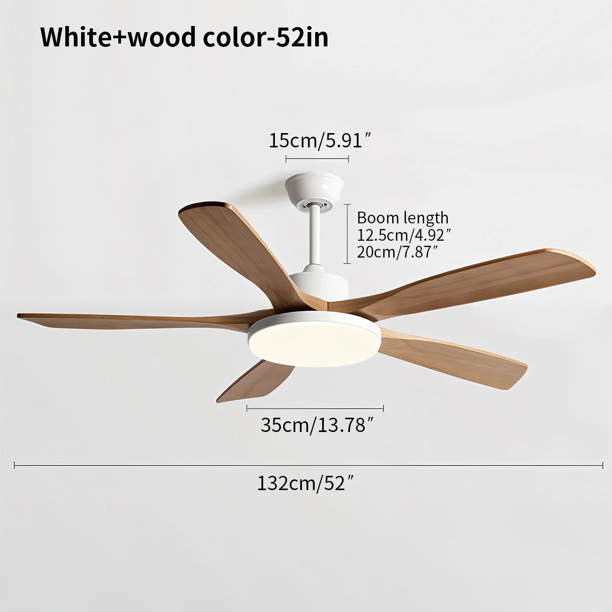 Antizer Living Room Minimalist Ceiling Fan with Light