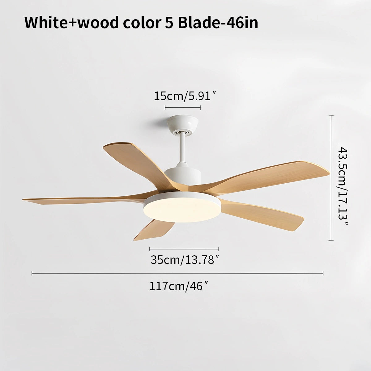Antizer Living Room 6-Leaf Ceiling Fan Light