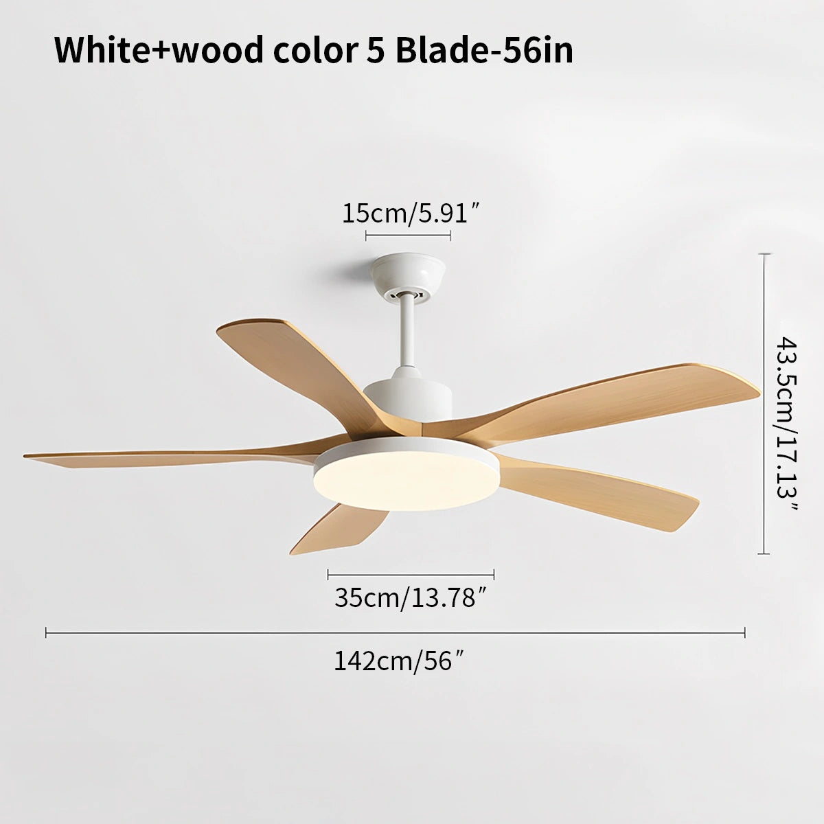 Antizer Living Room 6-Leaf Ceiling Fan Light