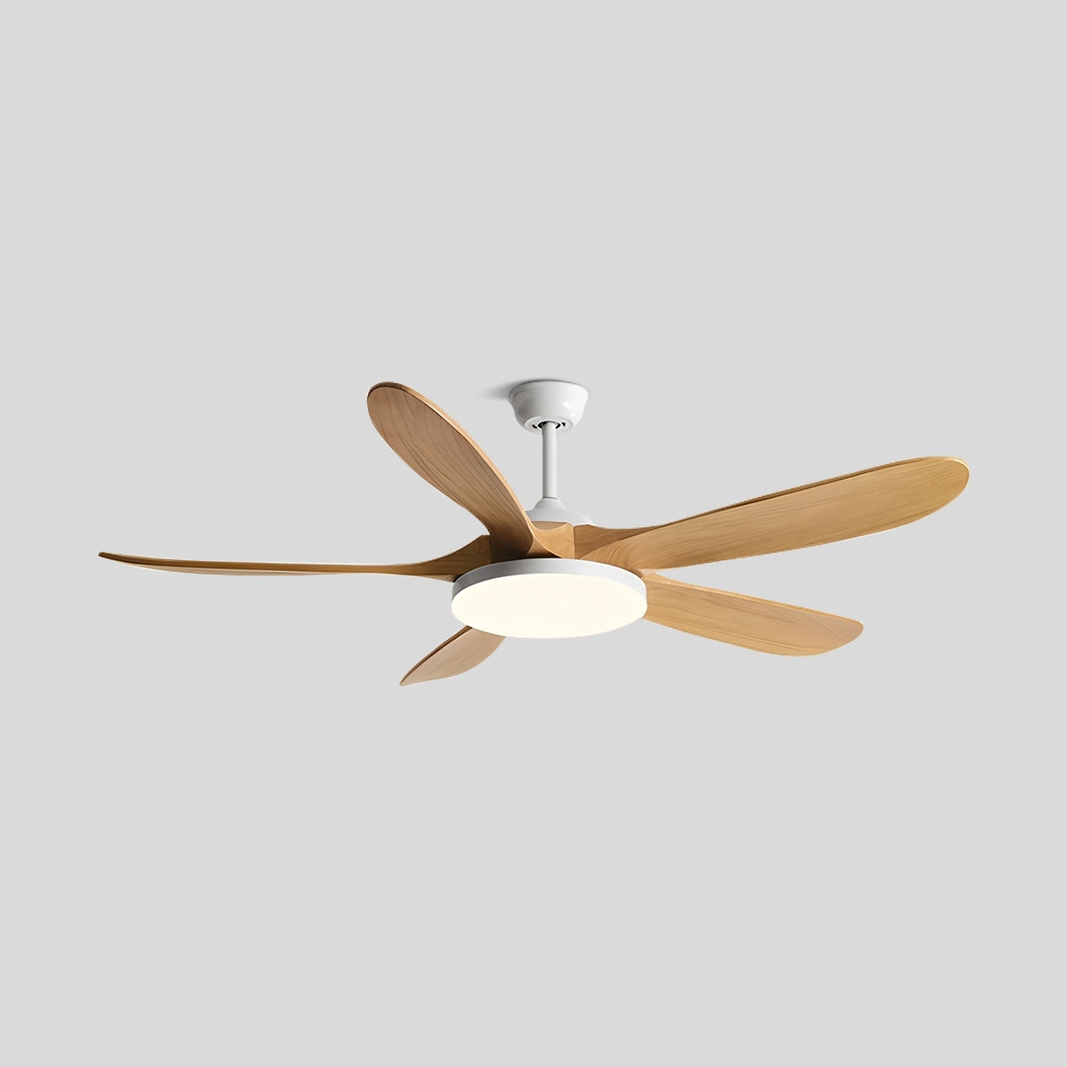 Antizer 5-leaf Solid Wood Ceiling Fan Light
