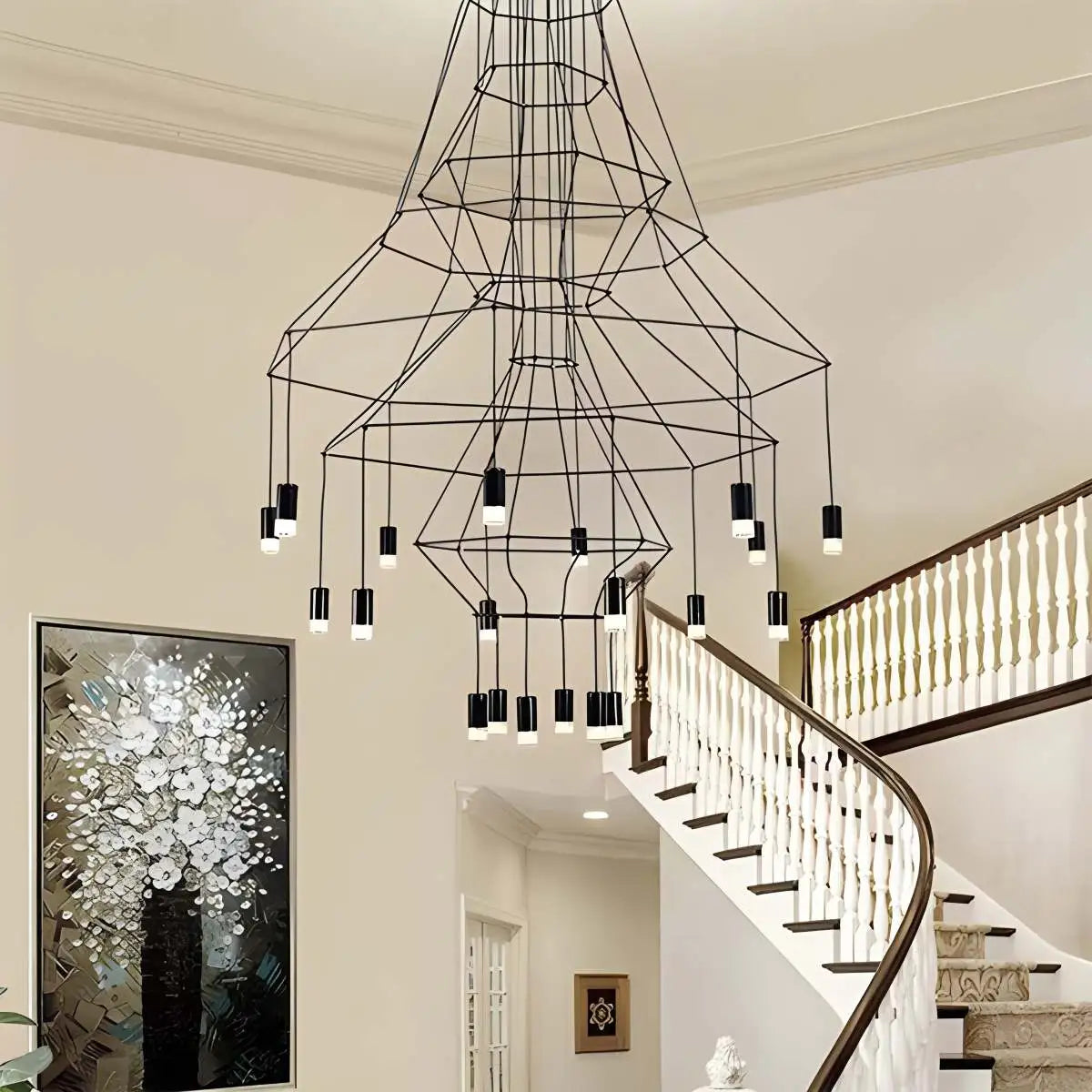 Antizer Wire Tiered Sculptural Chandelier