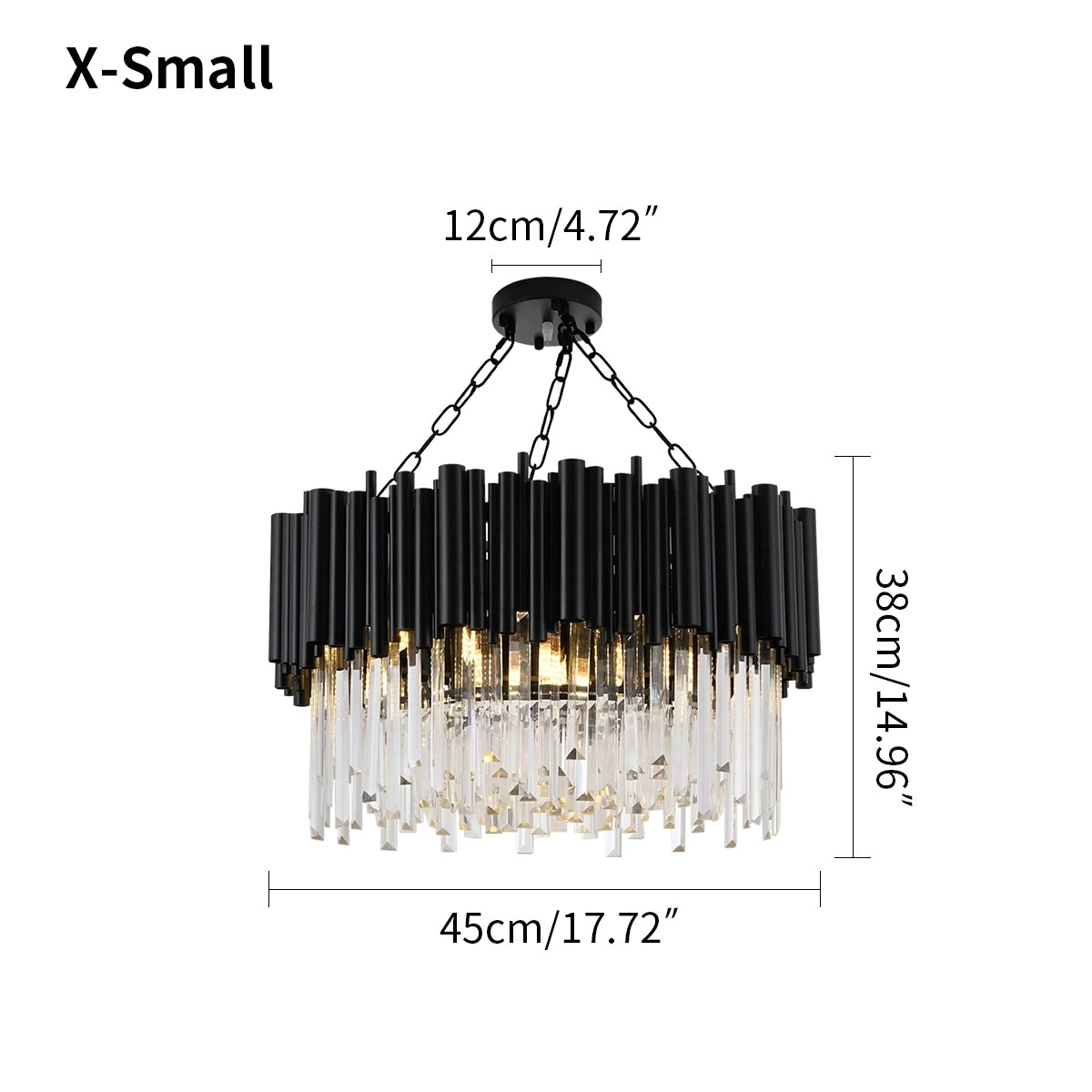 Antizer Mystique Black Crystal LED Chandelier