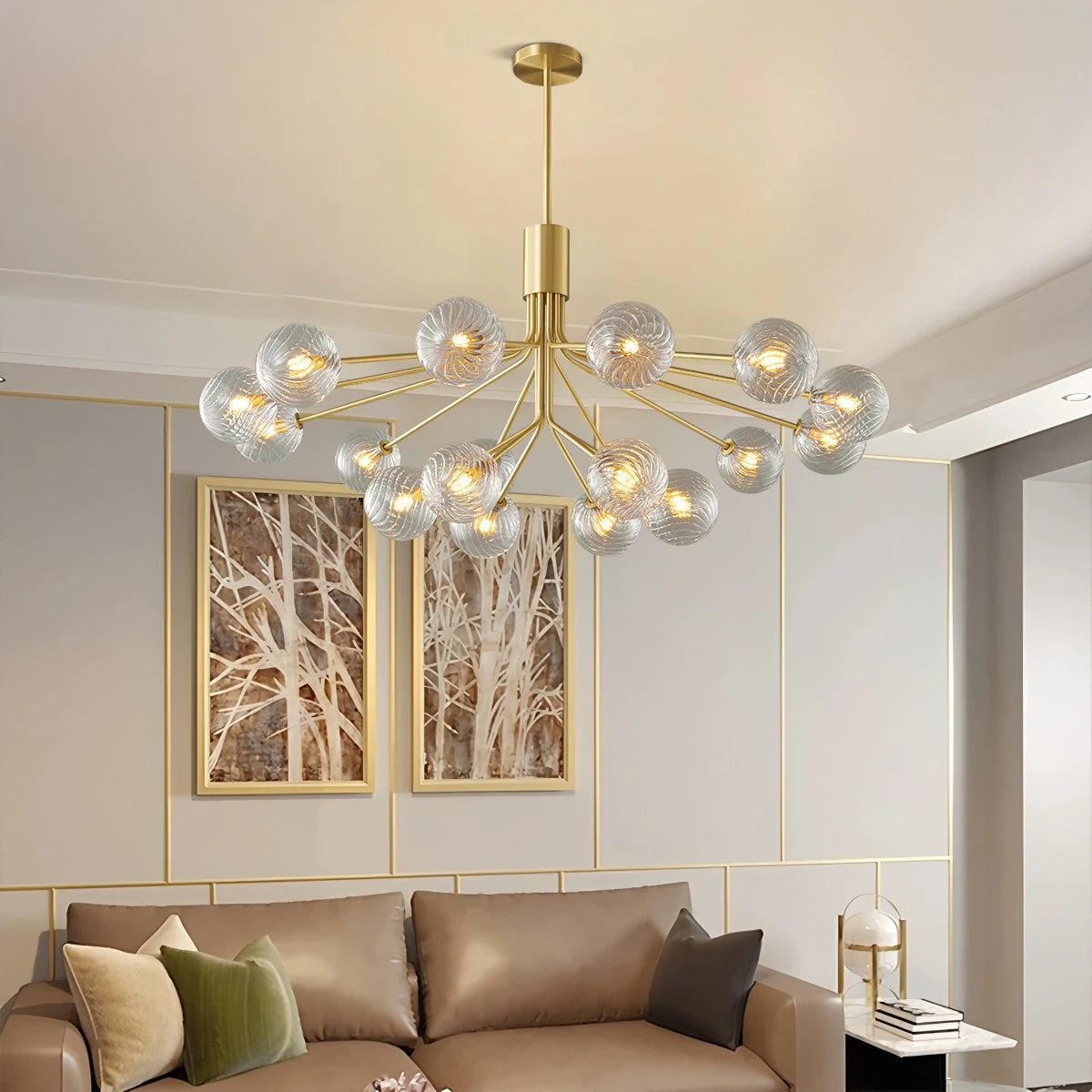 Antizer All Copper Magic Bean Glass Chandelier