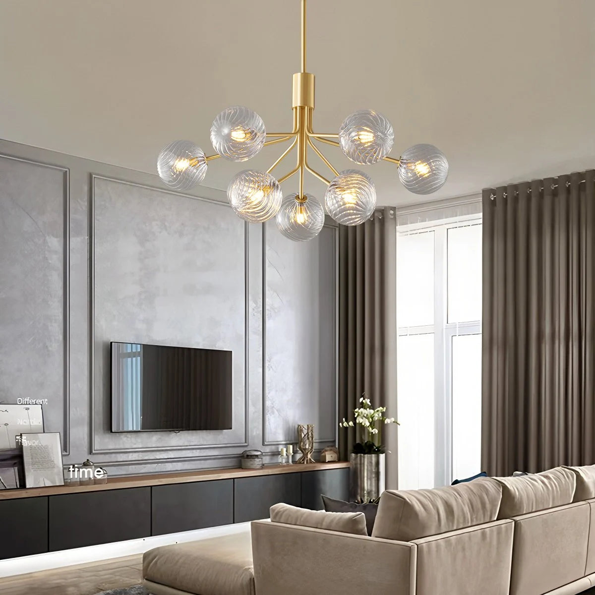 Antizer All Copper Magic Bean Glass Chandelier