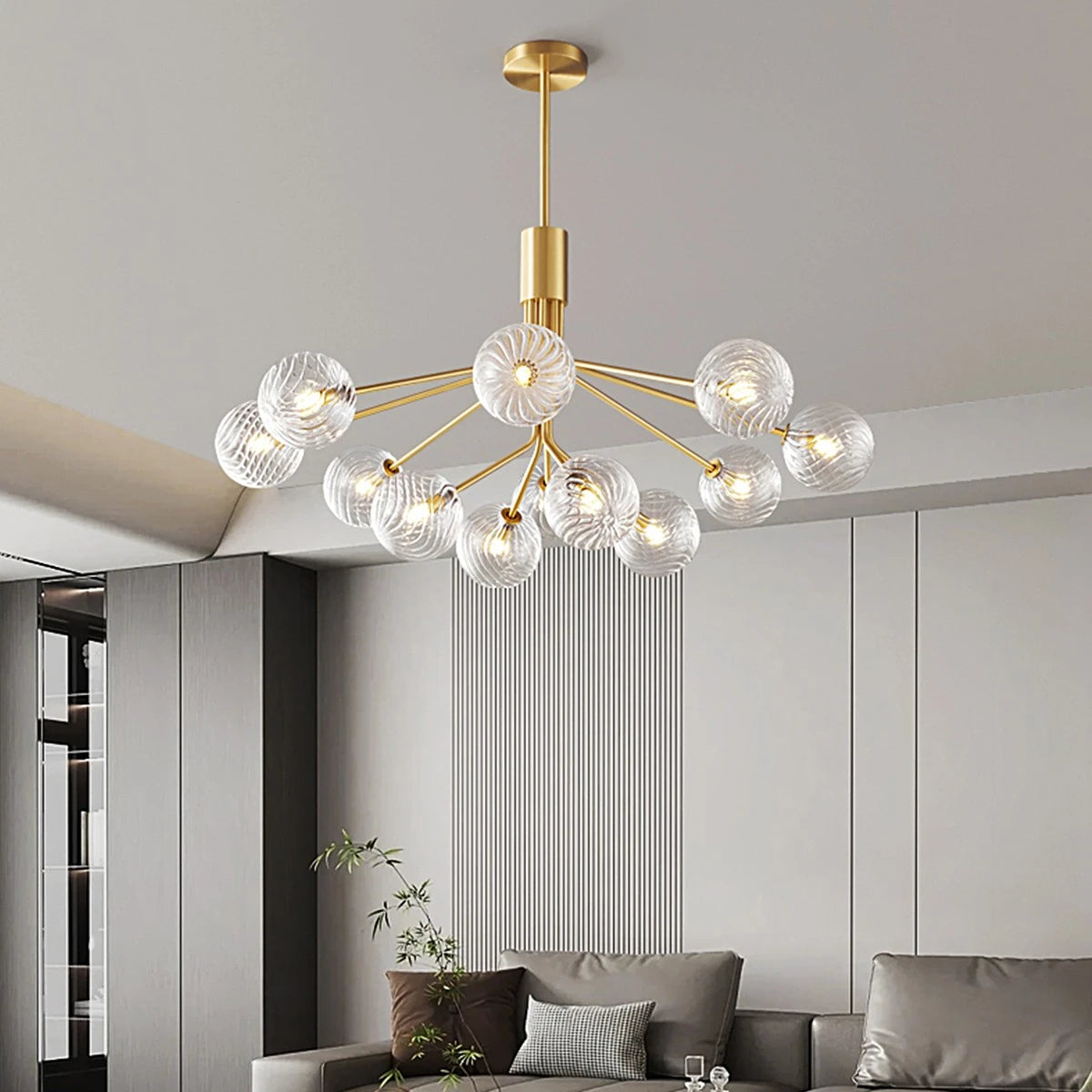 Antizer All Copper Magic Bean Glass Chandelier